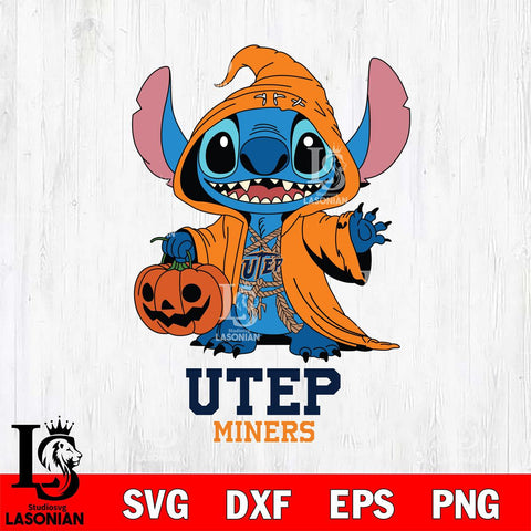 UTEP Miners Stitch Horror Svg Eps Dxf Png File, NCAA svg, Digital Download, Instant Download