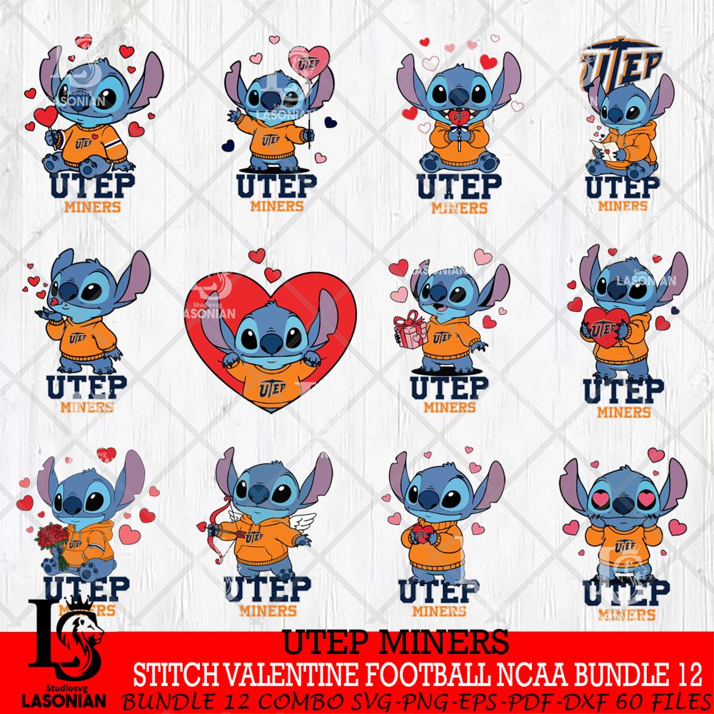 UTEP Miners Stitch Valentine NCAA Bundle Digital Download, NCAA SVG DXF ...