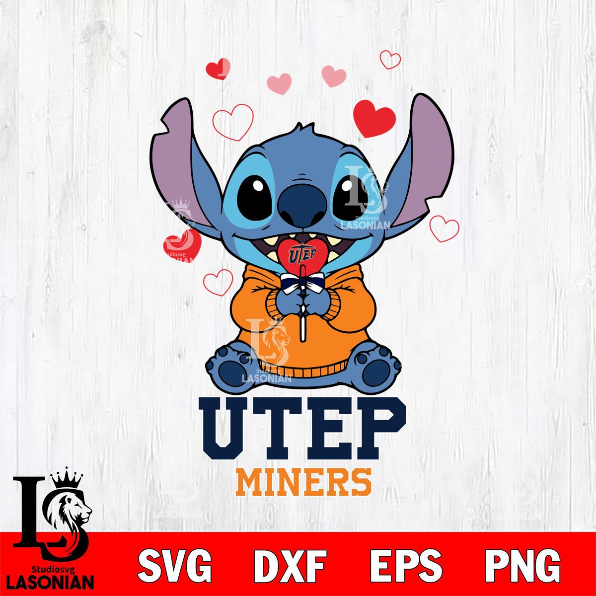 UTEP Miners Stitch sucette Digital Download, NCAA SVG DXF EPS PNG PDF ...