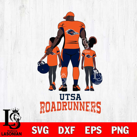 UTSA Roadrunners 3 Father and son Rugby SVG DXF EPS PNG FILE,NCAA SVG, Father day Digital Download,Instant Download, Silhouette
