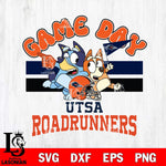 UTSA Roadrunners Bluey & Bingo 9 Svg Eps Dxf Png File, NCAA svg, Digital Download, Instant Download