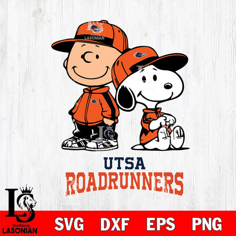 UTSA Roadrunners Charlie Brown Snoopy Champions Svg Eps Dxf Png File, NCAA svg , Digital Download , Instant Download, Cricut File