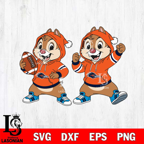 UTSA Roadrunners Chip và Dale Football File Cut, NCAA SVG DXF EPS PNG FILE, Digital Download , Criucut , Silhouette