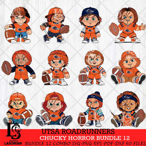 UTSA Roadrunners Chucky Horror Bundle 12 SVG Eps Dxf Png File, Bundle NCAA svg, Digital Download, Instant Download