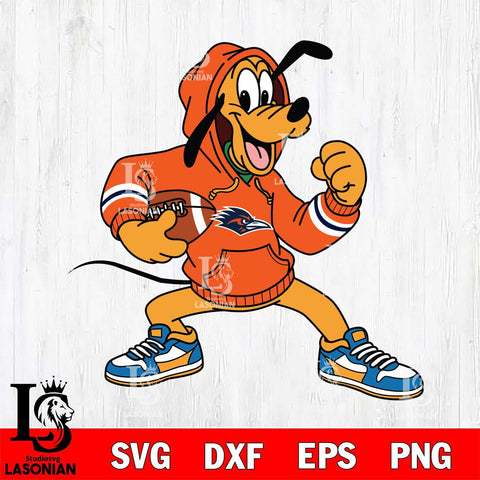 UTSA Roadrunners Goofy Disney Football Christmas File Cut, NCAA SVG DXF EPS PNG FILE, Digital Download , Criucut , Silhouette