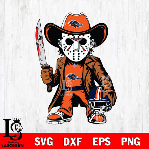 UTSA Roadrunners Jason Voorhees Horror Svg Eps Dxf Png File, NCAA svg, Digital Download, Instant Download