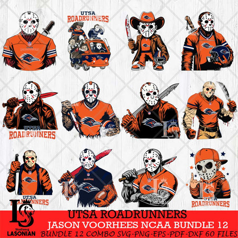 UTSA Roadrunners Jason Voorhees Horror Bundle 12 SVG Eps Dxf Png File, bundle NCAA svg, Digital Download, Instant Download