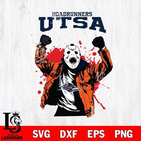 UTSA Roadrunners Jason Voorhees Horror Halloween 3 Svg Eps Dxf Png File, NCAA svg, Digital Download, Instant Download