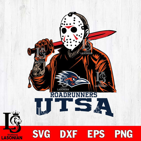 UTSA Roadrunners Jason Voorhees Horror Halloween Svg Eps Dxf Png File, NCAA svg, Digital Download, Instant Download