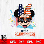 UTSA Roadrunners Minnie Mouse Love Sport SVG DXF EPS PNG FILE, NCAA File Cut,Digital Download,Instant Download