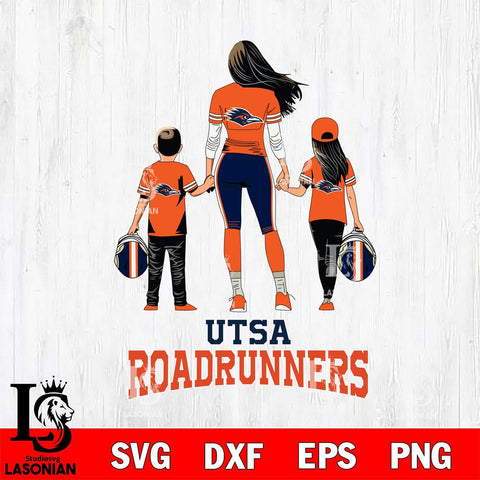 UTSA Roadrunners Mother and son Rugby SVG DXF EPS PNG FILE,NCAA SVG, Father day Digital Download,Instant Download, Silhouette