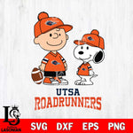 UTSA Roadrunners Peanuts Snoopy Friends Football SVG DXF EPS PNG FILE,Snoopy File Cut, NCAA Digital Download,Instant Download,Christmas Silhouette