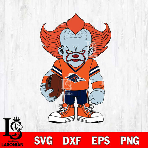 UTSA Roadrunners Pennywise Horror Sport 11 Svg Eps Dxf Png File, Digital Download