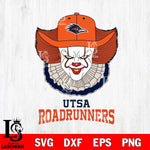 UTSA Roadrunners Pennywise Horror Sport 12 Svg Eps Dxf Png File, Digital Download
