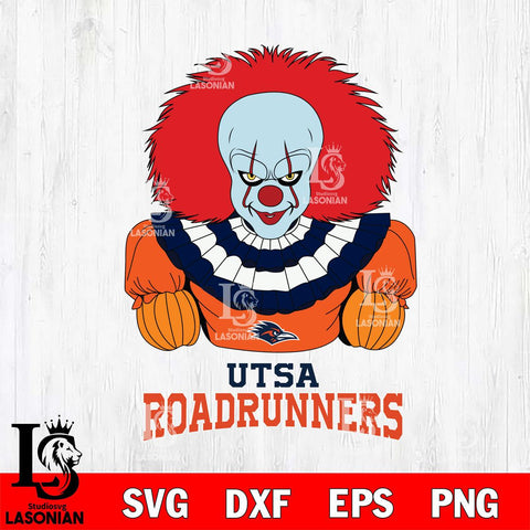 UTSA Roadrunners Pennywise Horror Sport 3 Svg Eps Dxf Png File, Digital Download