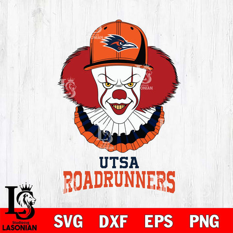UTSA Roadrunners Pennywise Horror Sport 4 Svg Eps Dxf Png File, Digital Download