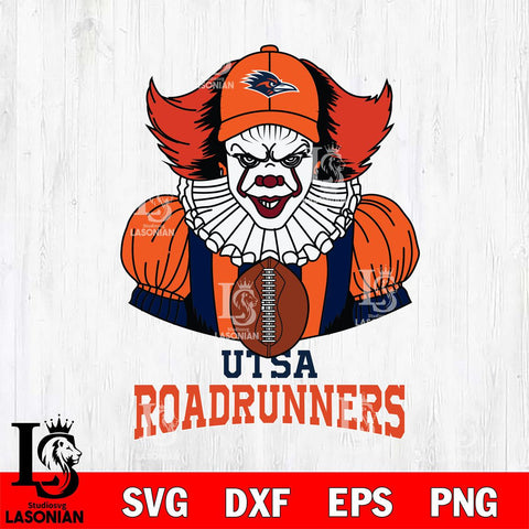 UTSA Roadrunners Pennywise Horror Sport 9 Svg Eps Dxf Png File, Digital Download