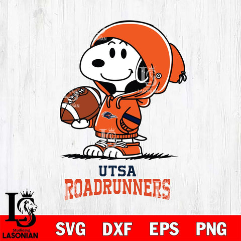 UTSA Roadrunners Snoopy Football Svg Eps Dxf Png File, NCAA svg , Digital Download , Instant Download, Cricut File