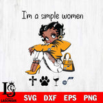 Utah Jazz Betty Boop Black Fan I Am Simple Women Svg Eps Dxf Png File, Digital Download