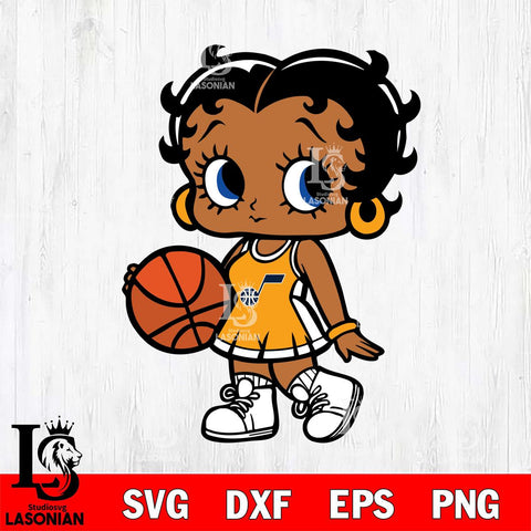 Utah Jazz Betty Boop NBA 4 Svg Eps Dxf Png File, NBA svg, Digital Download, Instant Download
