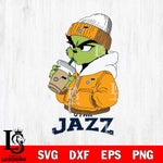 Utah Jazz Grinch Bougie Sport Svg Eps Dxf Png File, Digital Download, Instant Download
