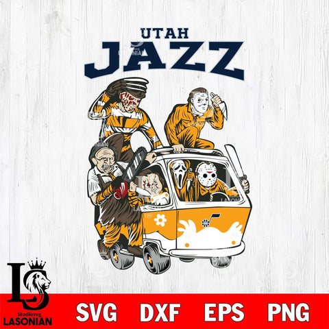 Utah Jazz Jason Voorhees Horror 10 Svg Eps Dxf Png File, NBA svg, Digital Download, Instant Download