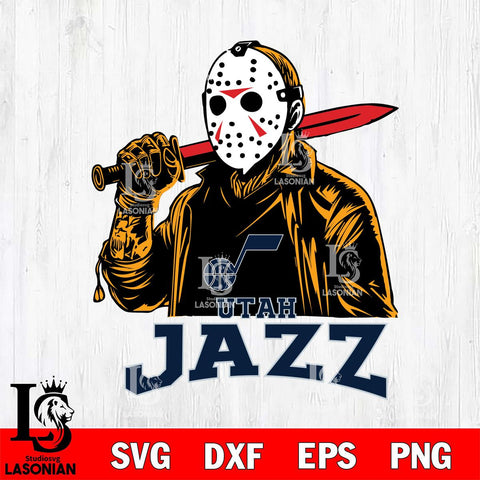 Utah Jazz Jason Voorhees Horror 12 Svg Eps Dxf Png File, NBA svg, Digital Download, Instant Download