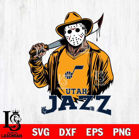 Utah Jazz Jason Voorhees Horror 13 Svg Eps Dxf Png File, NBA svg, Digital Download, Instant Download