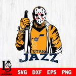 Utah Jazz Jason Voorhees Horror 3 Svg Eps Dxf Png File, NBA svg, Digital Download, Instant Download