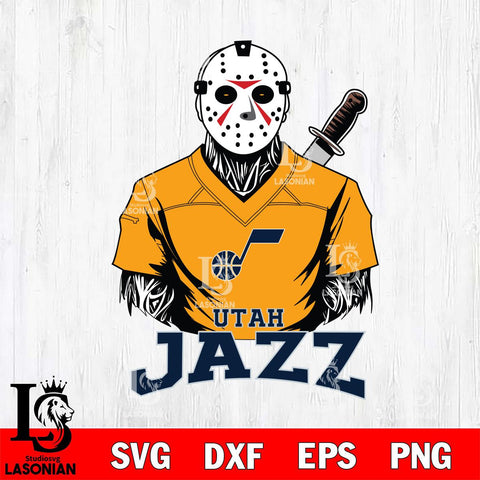 Utah Jazz Jason Voorhees Horror 4 Svg Eps Dxf Png File, NBA svg, Digital Download, Instant Download