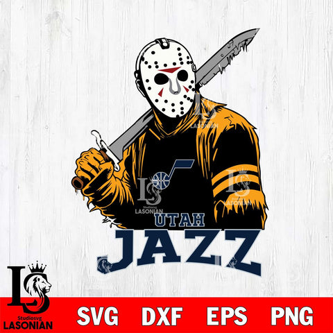 Utah Jazz Jason Voorhees Horror 7 Svg Eps Dxf Png File, NBA svg, Digital Download, Instant Download