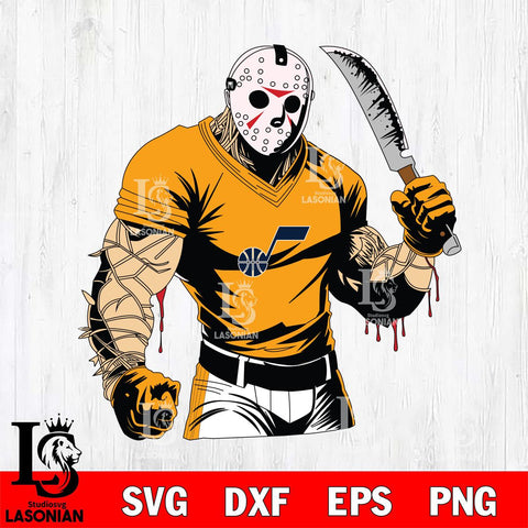 Utah Jazz Jason Voorhees Horror 8 Svg Eps Dxf Png File, NBA svg, Digital Download, Instant Download