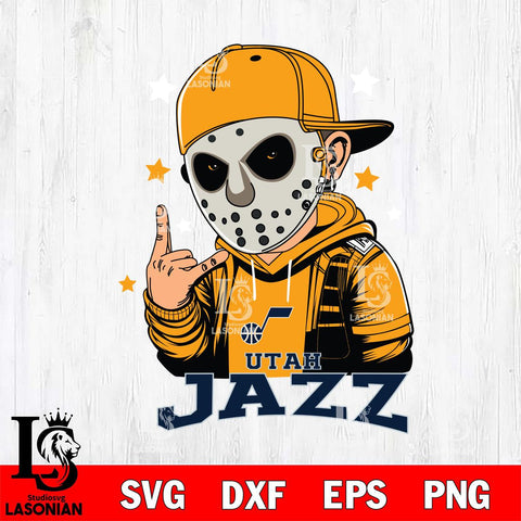 Utah Jazz Jason Voorhees Horror 9 Svg Eps Dxf Png File, NBA svg, Digital Download, Instant Download