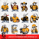 Utah Jazz Jason Voorhees NBA Bundle 12 SVG Eps Dxf Png File, Bundle NBA svg, Digital Download, Instant Download