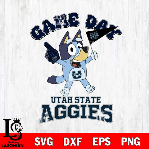 Utah State Aggies Bluey Game Day Svg Eps Dxf Png File, Digital Download, Instant Download