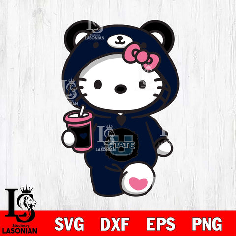 Utah State Aggies Cute Hello Kitty Svg Eps Dxf Png File, Digital Download, Instant Download