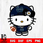 Utah State Aggies Cute Hello Kitty Football 10 Svg Eps Dxf Png File, NCAA svg, Digital Download, Instant Download