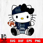 Utah State Aggies Cute Hello Kitty Football 11 Svg Eps Dxf Png File, NCAA svg, Digital Download, Instant Download