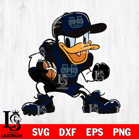 Utah State Aggies Donal Duck Svg Eps Dxf Png File, NCAA svg, Digital Download, Instant Download