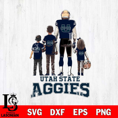 Utah State Aggies Father Football SVG DXF EPS PNG FILE,NCAA SVG, Father day Digital Download,Instant Download, Silhouette