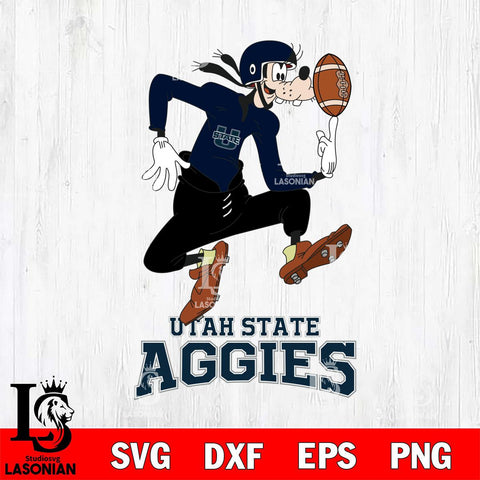 Utah State Aggies Goofy Circus Football SVG DXF EPS PNG FILE,NCAA svg ,Football Digital Download,Instant Download, Silhouette