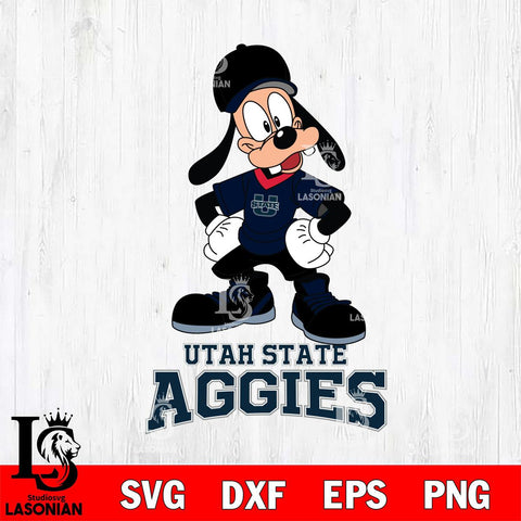 Utah State Aggies Goofy Sport SVG DXF EPS PNG FILE,NCAA svg ,Football Digital Download,Instant Download, Silhouette