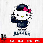 Utah State Aggies Hello Kitty Best Fan Svg Eps Dxf Png File, Digital Download, Instant Download