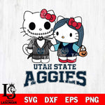 Utah State Aggies Hello Kitty Horror 11 Svg Eps Dxf Png File, Digital Download