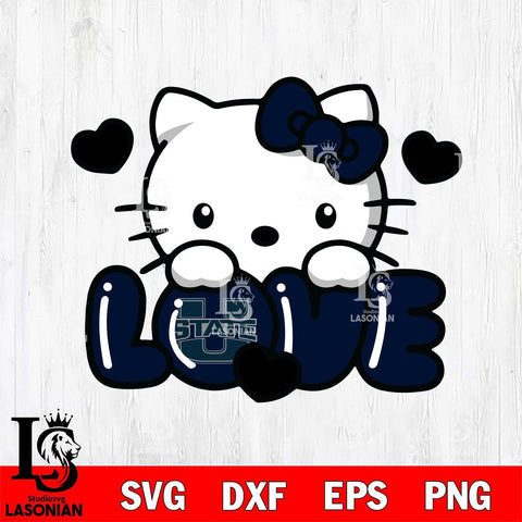 Utah State Aggies Hello Kitty Love Svg Eps Dxf Png File, Digital Download, Instant Download