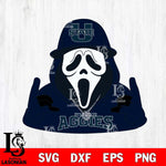 Utah State Aggies Horror Character Ghostface Sport Svg Eps Dxf Png File, NCAA svg, Digital Download, Instant Download