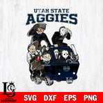 Utah State Aggies Jason Voorhees Horror 10 Svg Eps Dxf Png File, NCAA svg, Digital Download, Instant Download