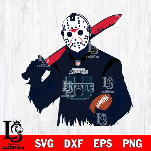 Utah State Aggies Jason Voorhees Horror 11 Svg Eps Dxf Png File, NCAA svg, Digital Download, Instant Download