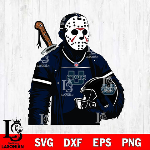 Utah State Aggies Jason Voorhees Horror 2 Svg Eps Dxf Png File, NCAA svg, Digital Download, Instant Download