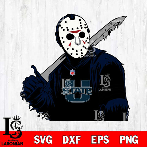 Utah State Aggies Jason Voorhees Horror 7 Svg Eps Dxf Png File, NCAA svg, Digital Download, Instant Download